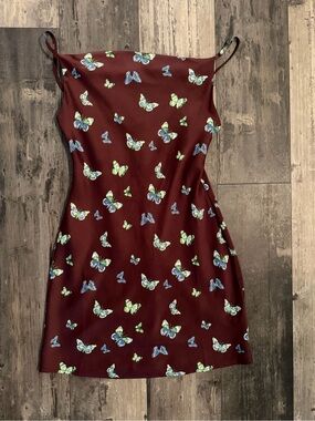 urban outfitters brown butterfly dress | Dresses | Urban Outfitters Butterflyprint Mini Slip RE26 Drop 1